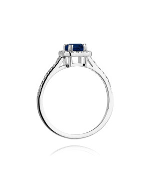 Pierścionek szafir białe złoto 0,60ct