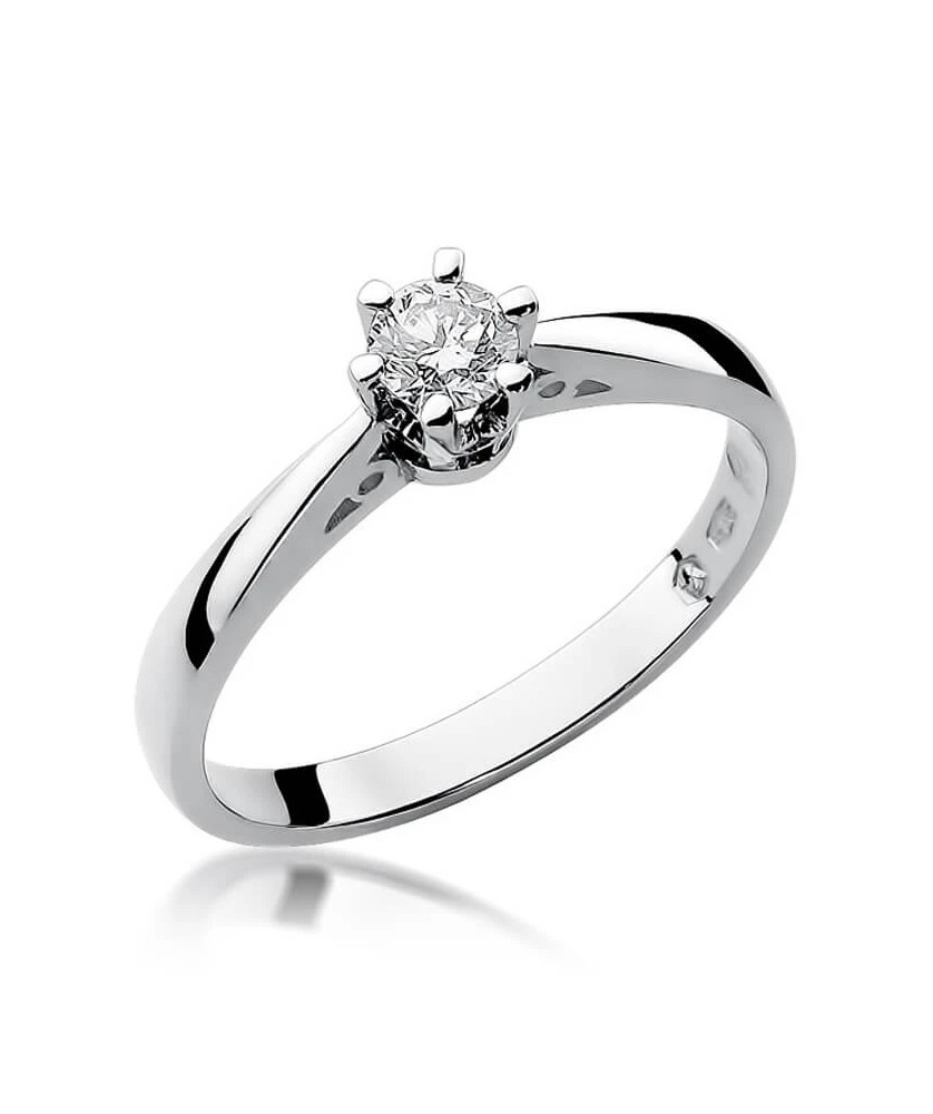 Diamond engagement ring white gold 0.30ct