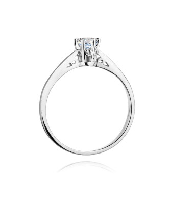 Pierścionek zaręczynowy z diamentem białe złoto 0,30ct