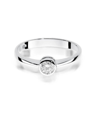 Złoty pierścionek z diamentem Białe złoto EW-224B 0,30ct