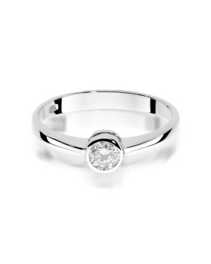 Złoty pierścionek z diamentem Białe złoto EW-224B 0,30ct