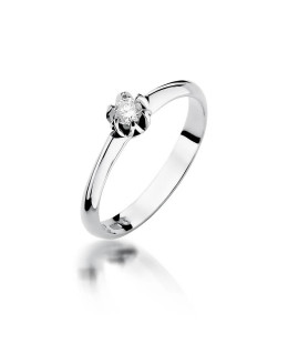 Diamond ring white gold 0.10ct