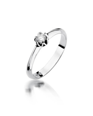 Diamond ring white gold 0.10ct
