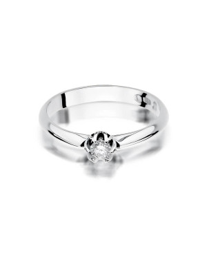 Diamond ring white gold 0.10ct