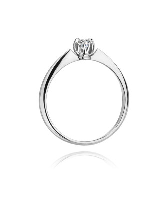 Diamond ring white gold 0.10ct