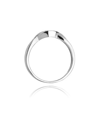 Złoty pierścionek z diamentem Białe złoto EW-83 0,10ct