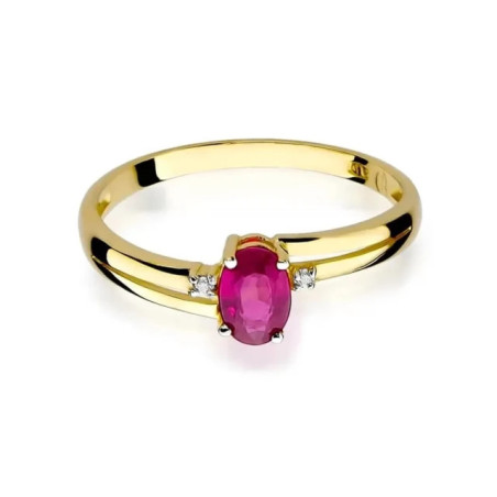 Gold ring with diamond EY-68 ruby ​​| GoldJewellery