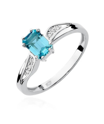 Ring with topaz white gold 0.65ct