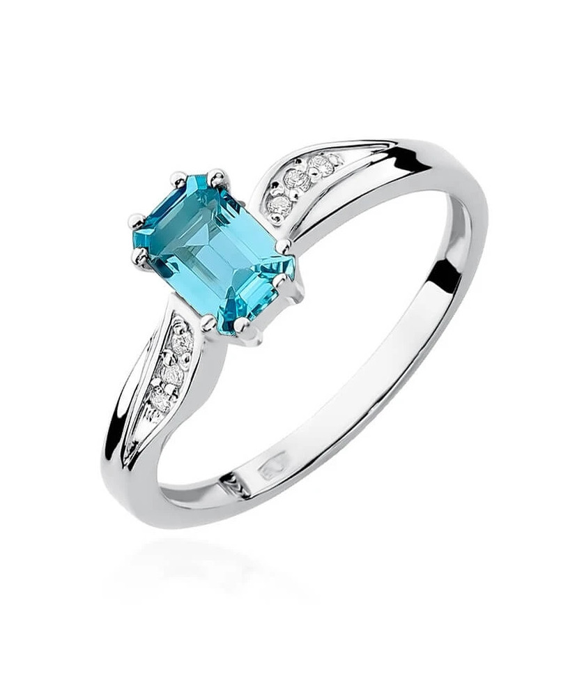 Ring with topaz white gold 0.65ct