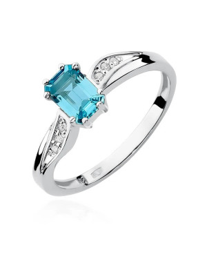Ring with topaz white gold 0.65ct