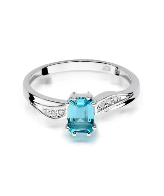 Ring with topaz white gold 0.65ct