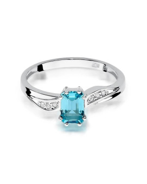 Ring with topaz white gold 0.65ct