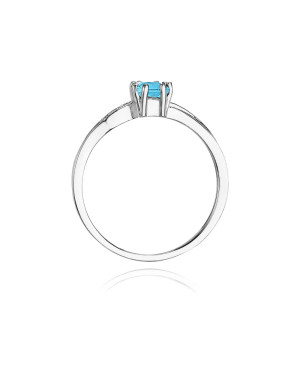 Pierścionek z topazem białe złoto 0,65ct
