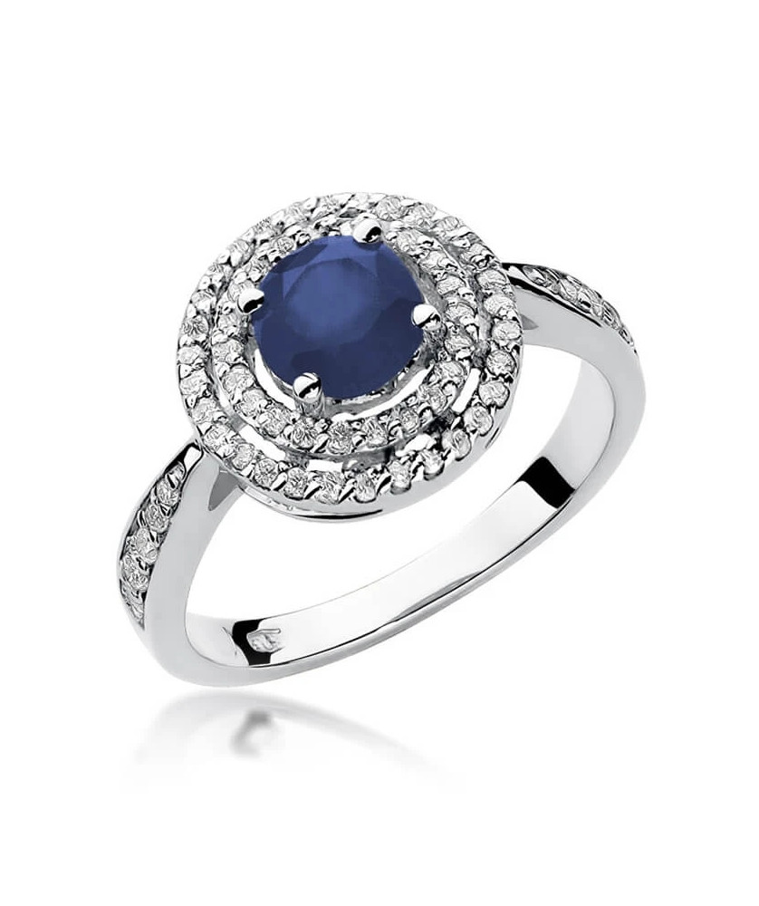 Sapphire ring white gold 1.00ct