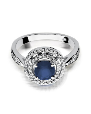 Sapphire ring white gold 1.00ct