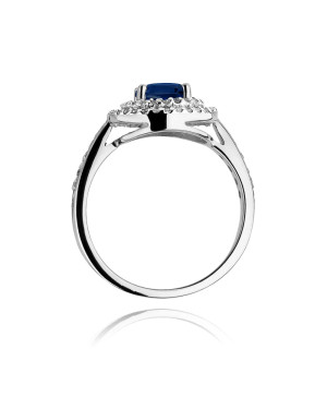 Sapphire ring white gold 1.00ct