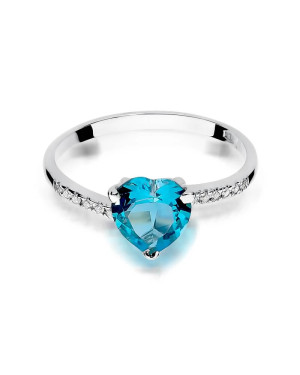 Topaz ring white gold 1.20ct