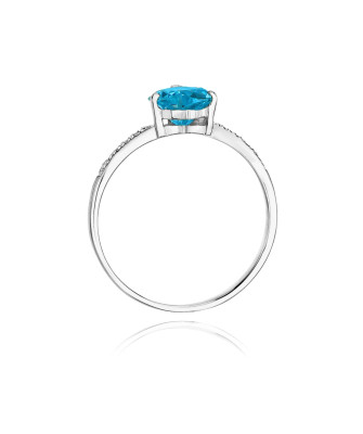 Topaz ring white gold 1.20ct