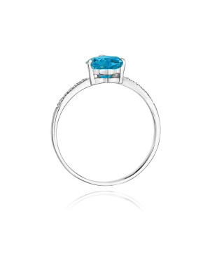 Topaz ring white gold 1.20ct