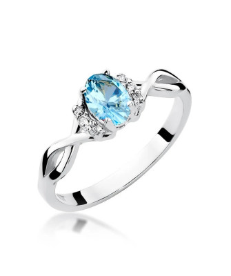 Topaz ring white gold 0.50ct