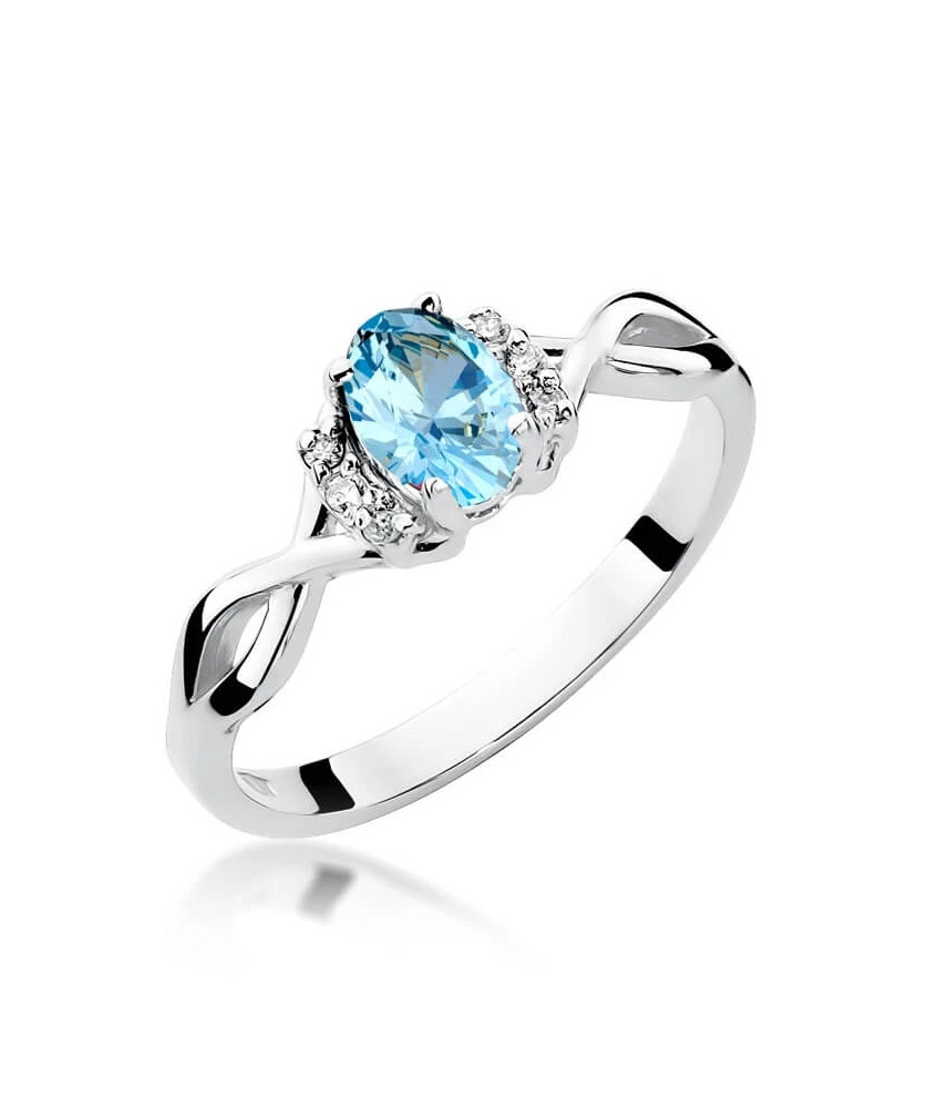 Topaz ring white gold 0.50ct
