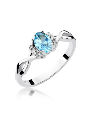 Topaz ring white gold 0.50ct