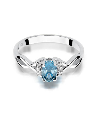 Topaz ring white gold 0.50ct