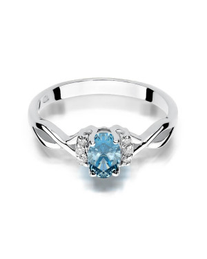 Topaz ring white gold 0.50ct