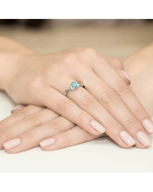 Topaz ring white gold 0.50ct
