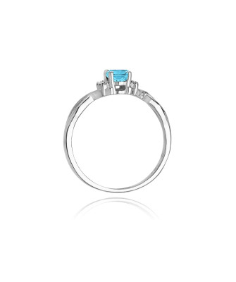 Topaz ring white gold 0.50ct