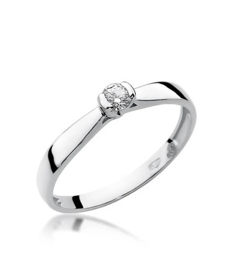 Diamond ring white gold 0.10ct
