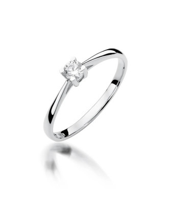 Diamond ring white gold 0.15ct