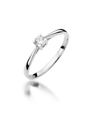 Diamond ring white gold 0.15ct