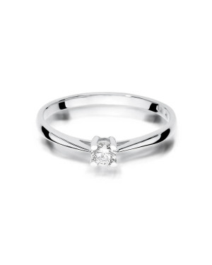 Diamond ring white gold 0.15ct