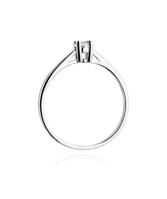 Pierścionek z diamentem białe złoto 0,15ct