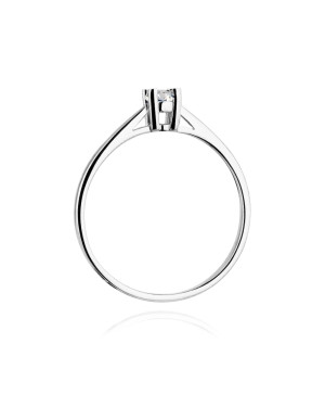 Pierścionek z diamentem białe złoto 0,15ct
