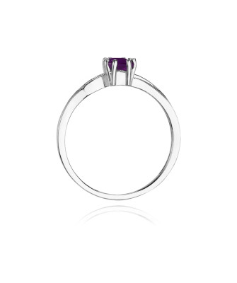 Amethyst ring white gold 0.50ct