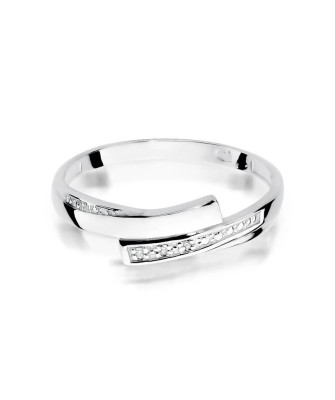 Gold ring with diamond White gold EW-196 0.02ct