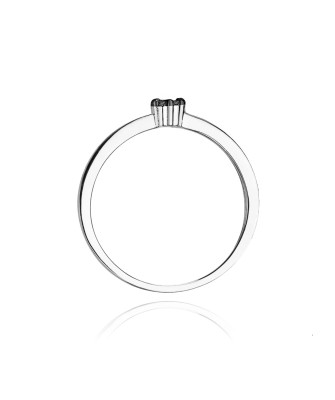 Gold ring with diamond White gold EW-100 black diamonds