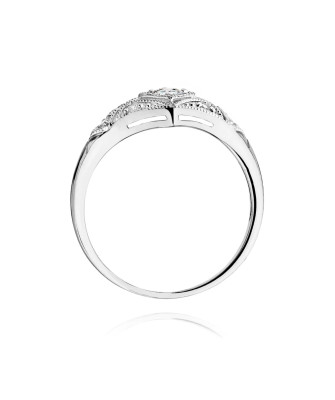 Gold ring with diamond White gold EW-412 0.19ct