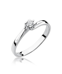 Diamond engagement ring white gold 0.10ct