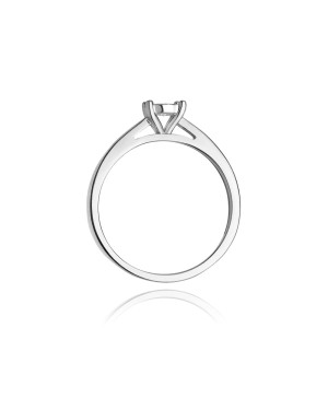 Złoty pierścionek z diamentem Białe złoto EW-70 0,10ct