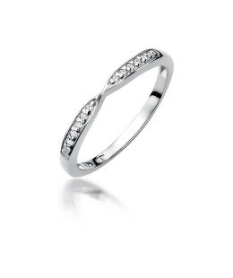 Gold ring with diamond White gold EW-425 0.10ct