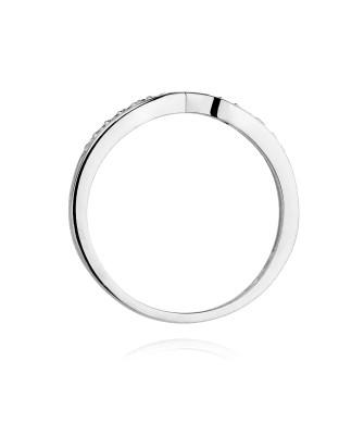 Złoty pierścionek z diamentem Białe złoto EW-425 0,10ct