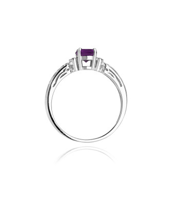 Amethyst ring white gold 0.50ct