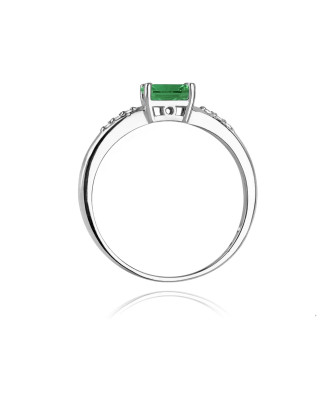 Emerald ring white gold 0.40ct