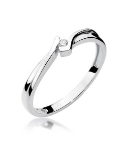Diamond ring white gold 0.04ct