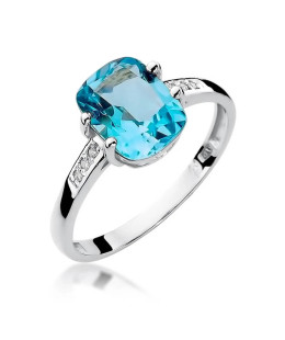 Ring with topaz white gold 2.40ct