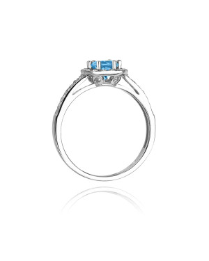 Gold ring with topaz white gold 0.50ct