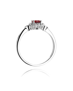 Rubin pierścionek białe złoto 0,60ct